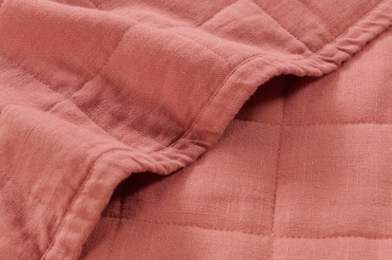 OEM Rayon Linen Quilt Set Solid Sustainable Burned Orange Quilt Set مجموعه ای از پتو های ریمون ریمون